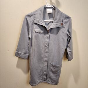 Nike Golf  women's 3/4 Sleeves Gray Button Down Shirt size S